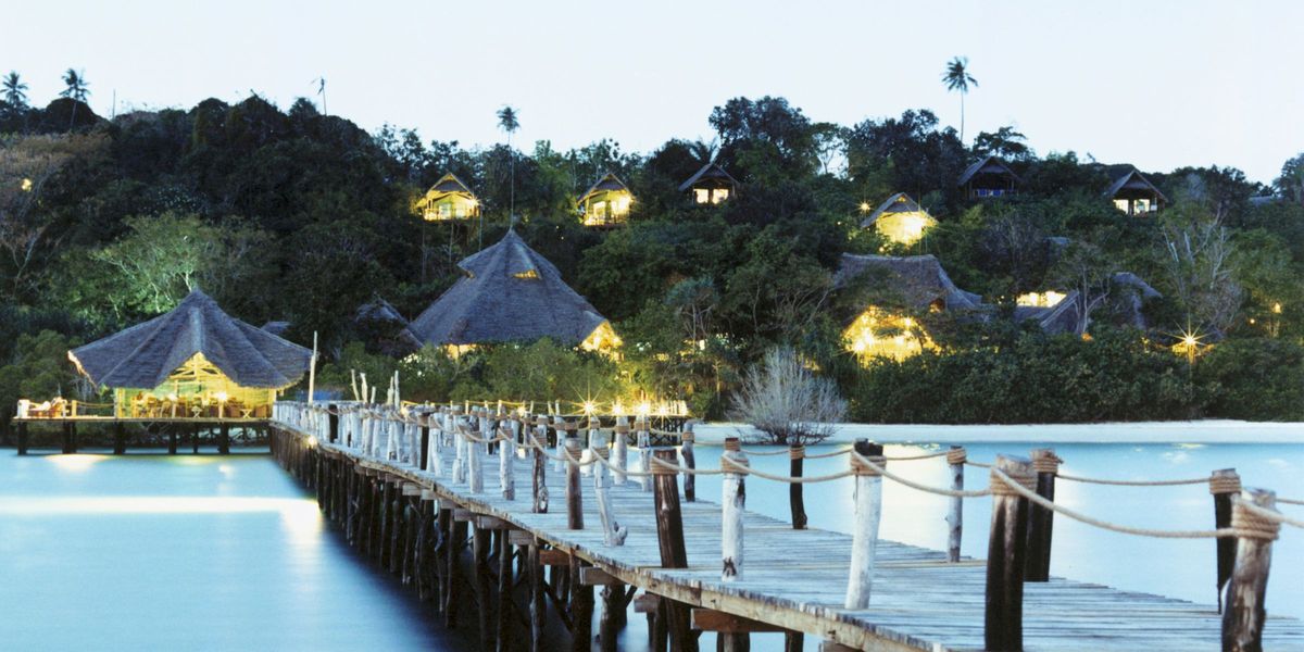 The pier and the beach at Fundu Lagoon, Pemba Island, Tanzania